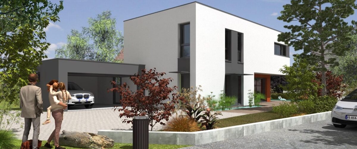 Construction de maisons individuelles et bâtiments publics clés en main par un architecte à Colmar vers Mulhouse Pfastatt 1